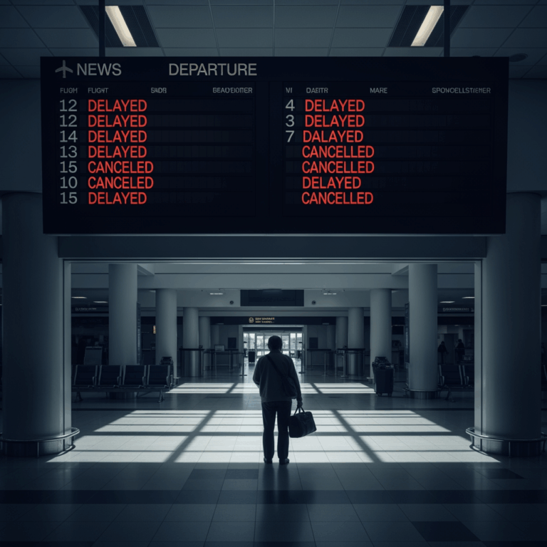 Illustration for: Flight Delays and Cancellations Amid US Shutdown