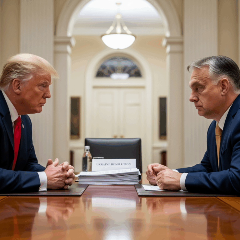 Illustration for: Trump and Orban Discuss Ukraine Conflict Resolution