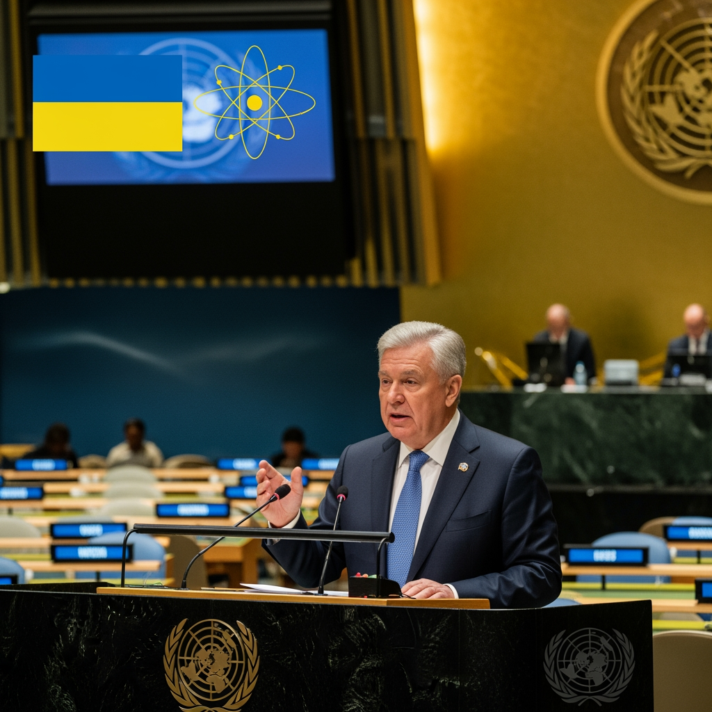 Illustration for: Nebenzia Discusses Ukraine, Nuclear Tests, and UN Role