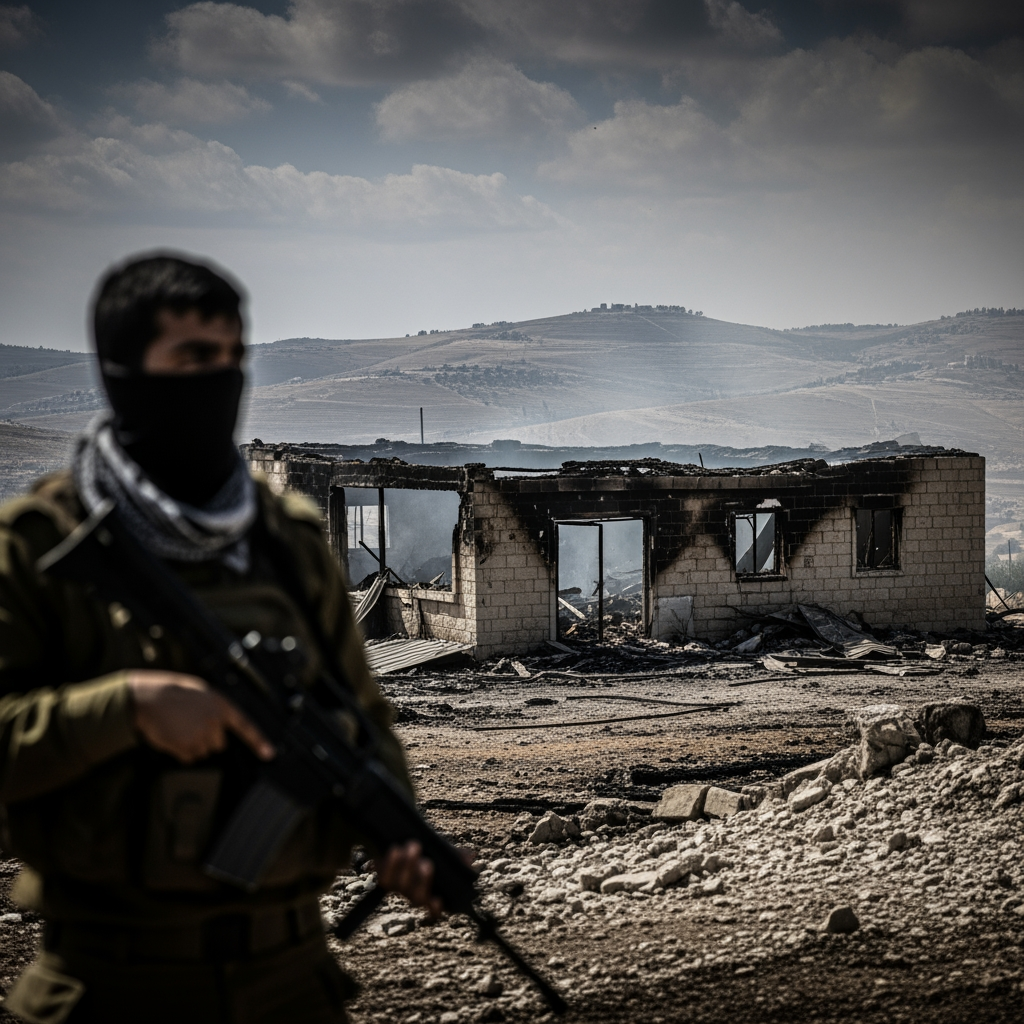 Illustration for: Rising Tensions: West Bank Violence and Arson