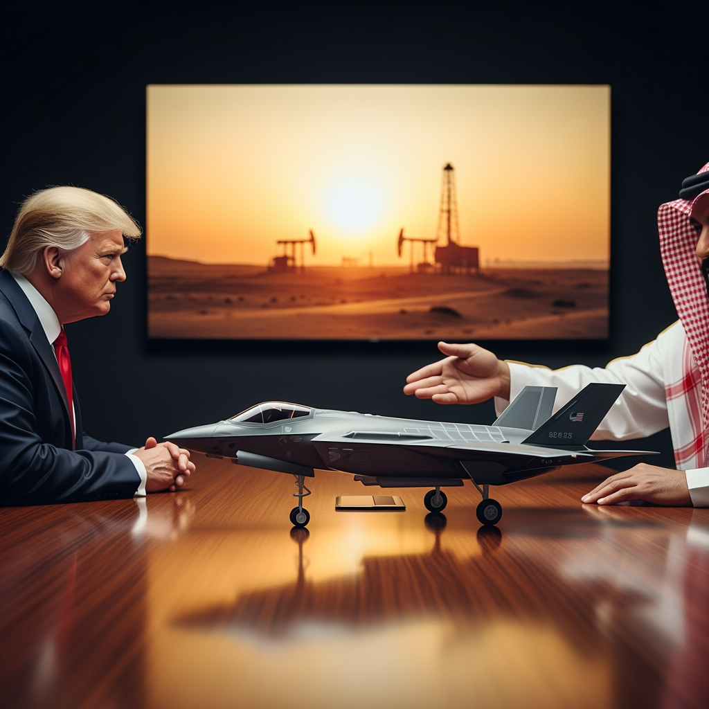Illustration for: Trump Considers F-35 Jet Deal with Saudi Arabia
