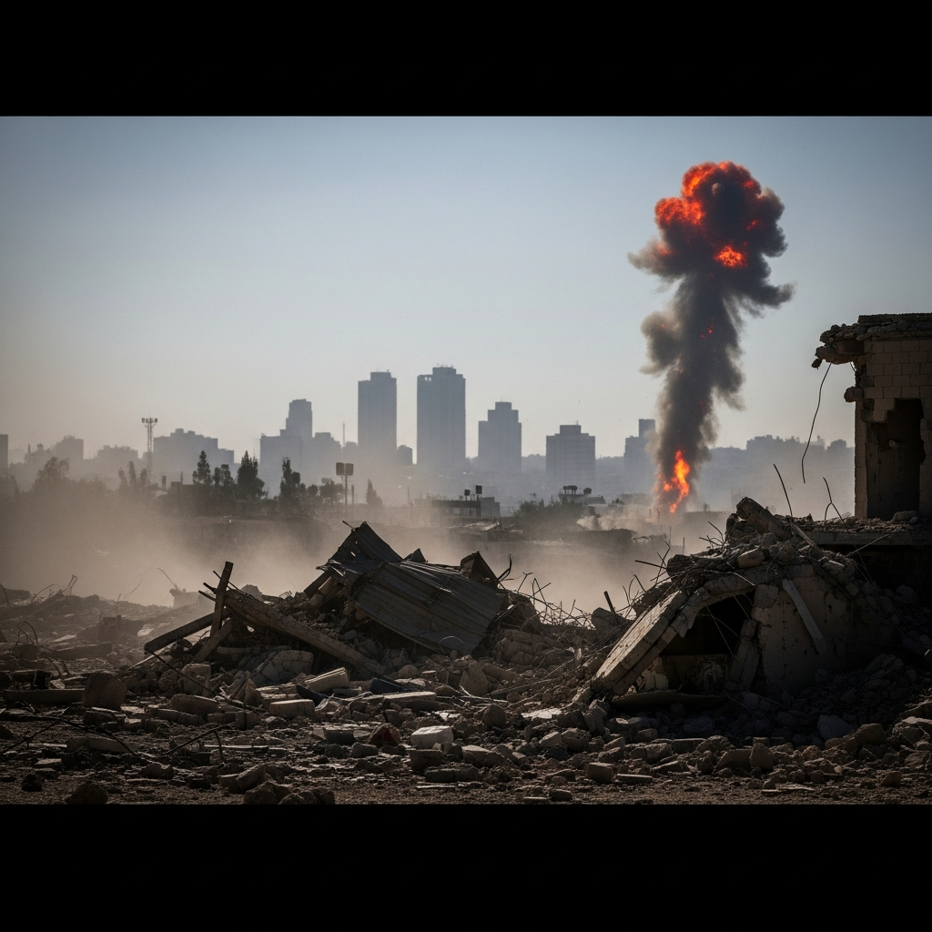 Illustration for: Israeli Airstrikes Resume Amid Ceasefire Anniversary
