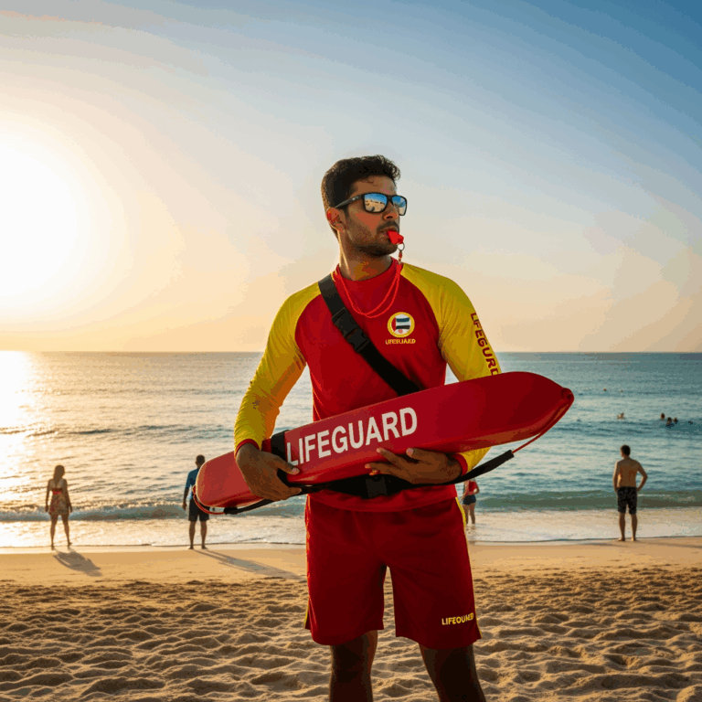 Illustration for: UAE Lifeguards: Ensuring Beach Safety