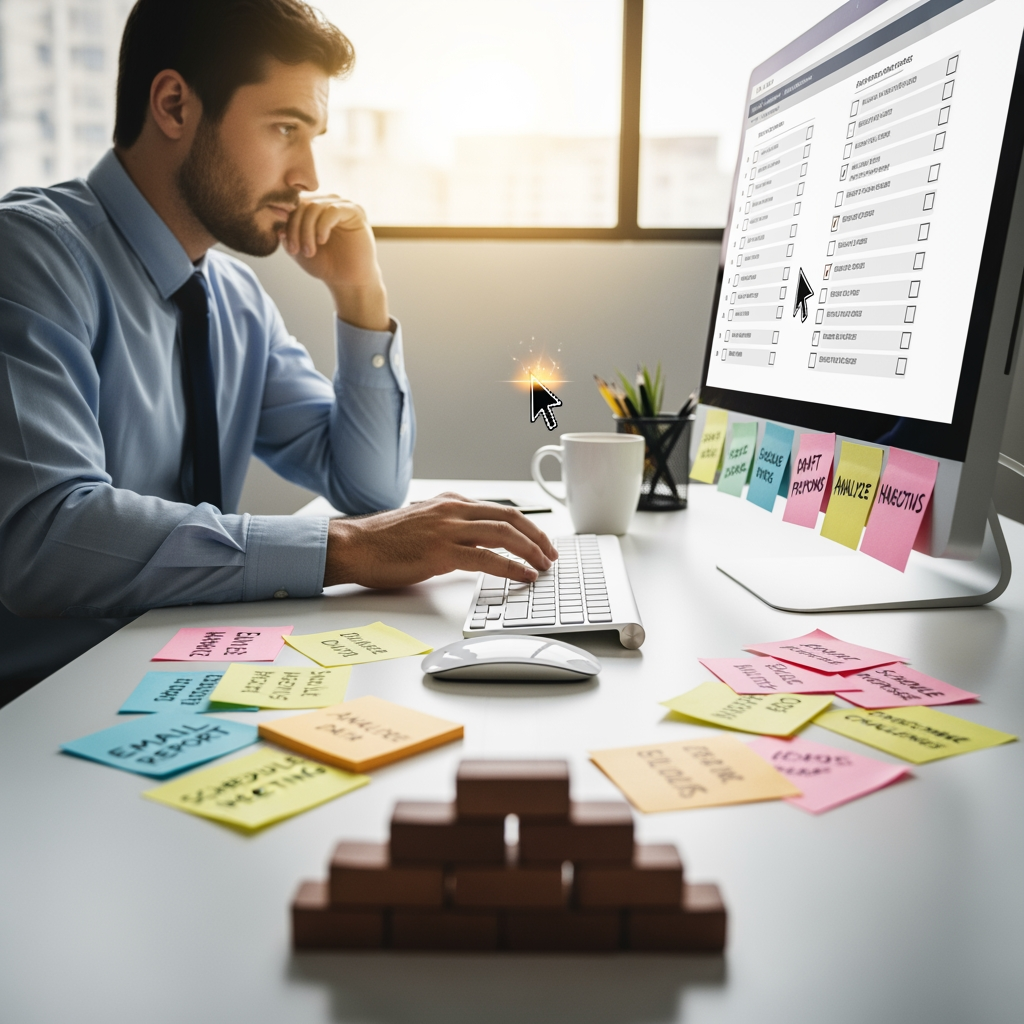 Illustration for: Task Paralysis: Overcoming Workplace Challenges