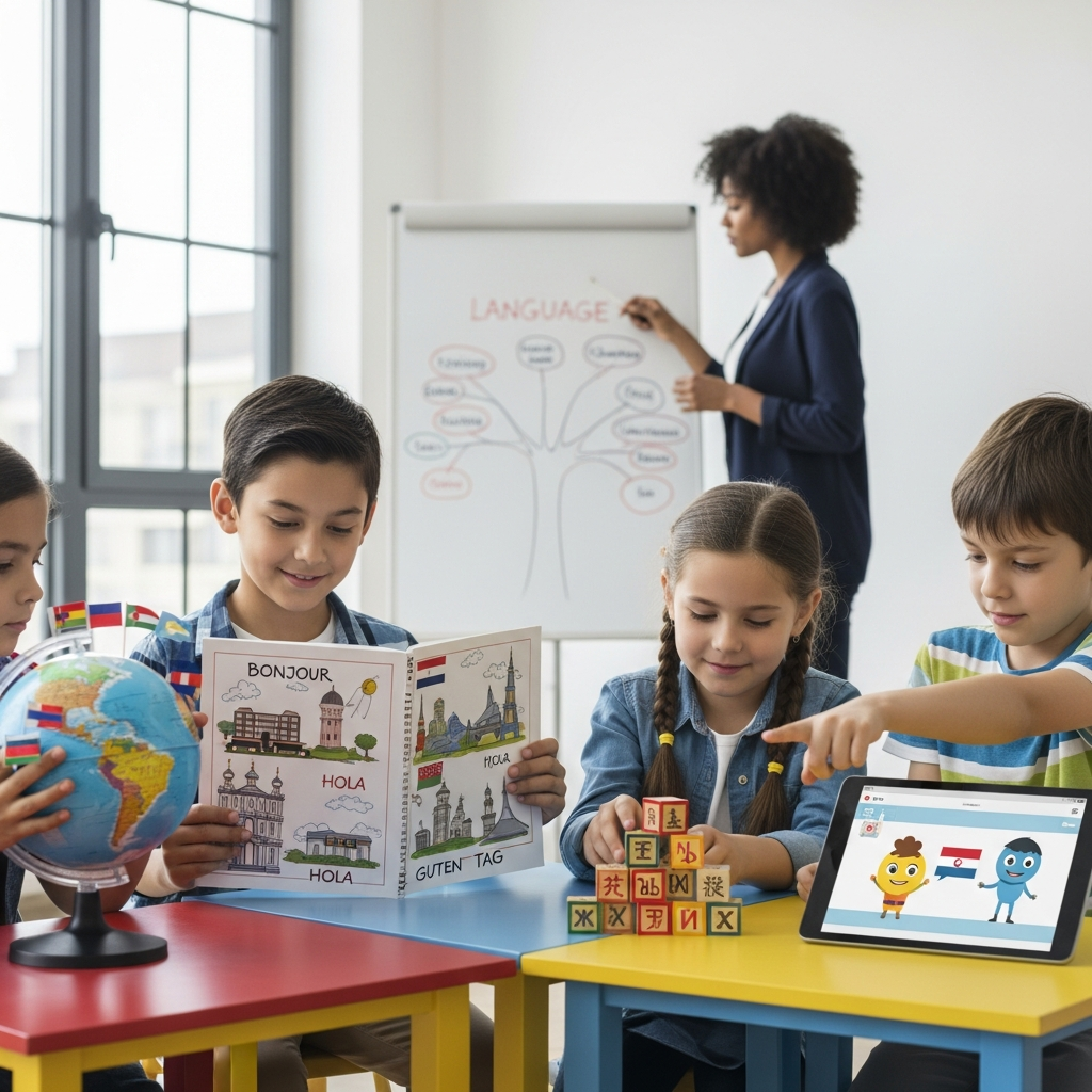 Illustration for: The Importance of Foreign Language for Children
