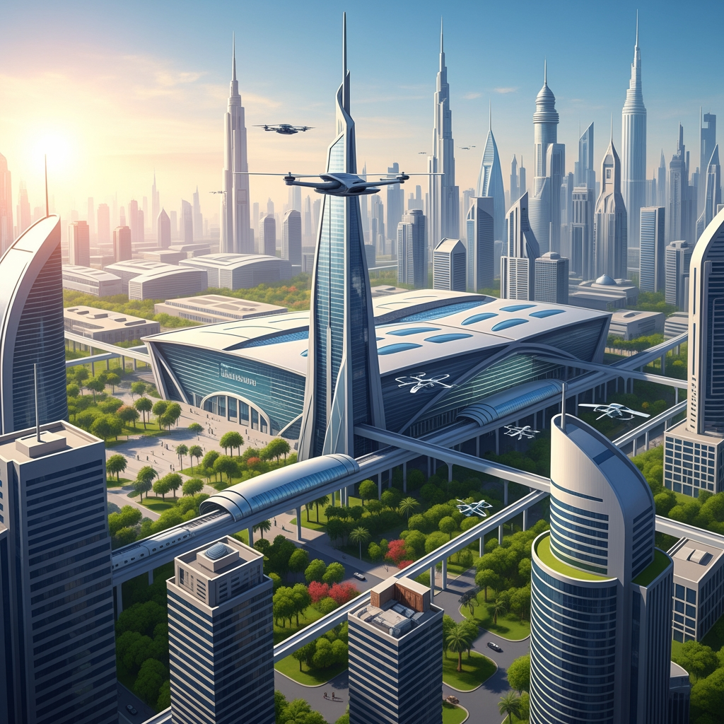 Illustration for: Dubai Exhibition Centre: Future City of Dubai