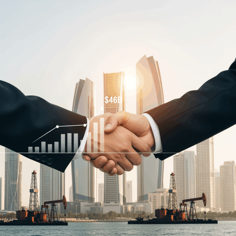 Illustration for: Abu Dhabi Event Secures $46B in Energy Deals