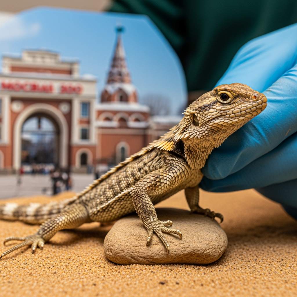 Illustration for: Rare Egyptian Lizards Boost Moscow Zoo's Collection