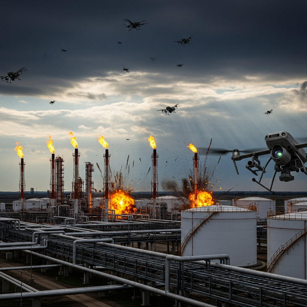 Illustration for: Kormor Gas Field Attacked by Drones