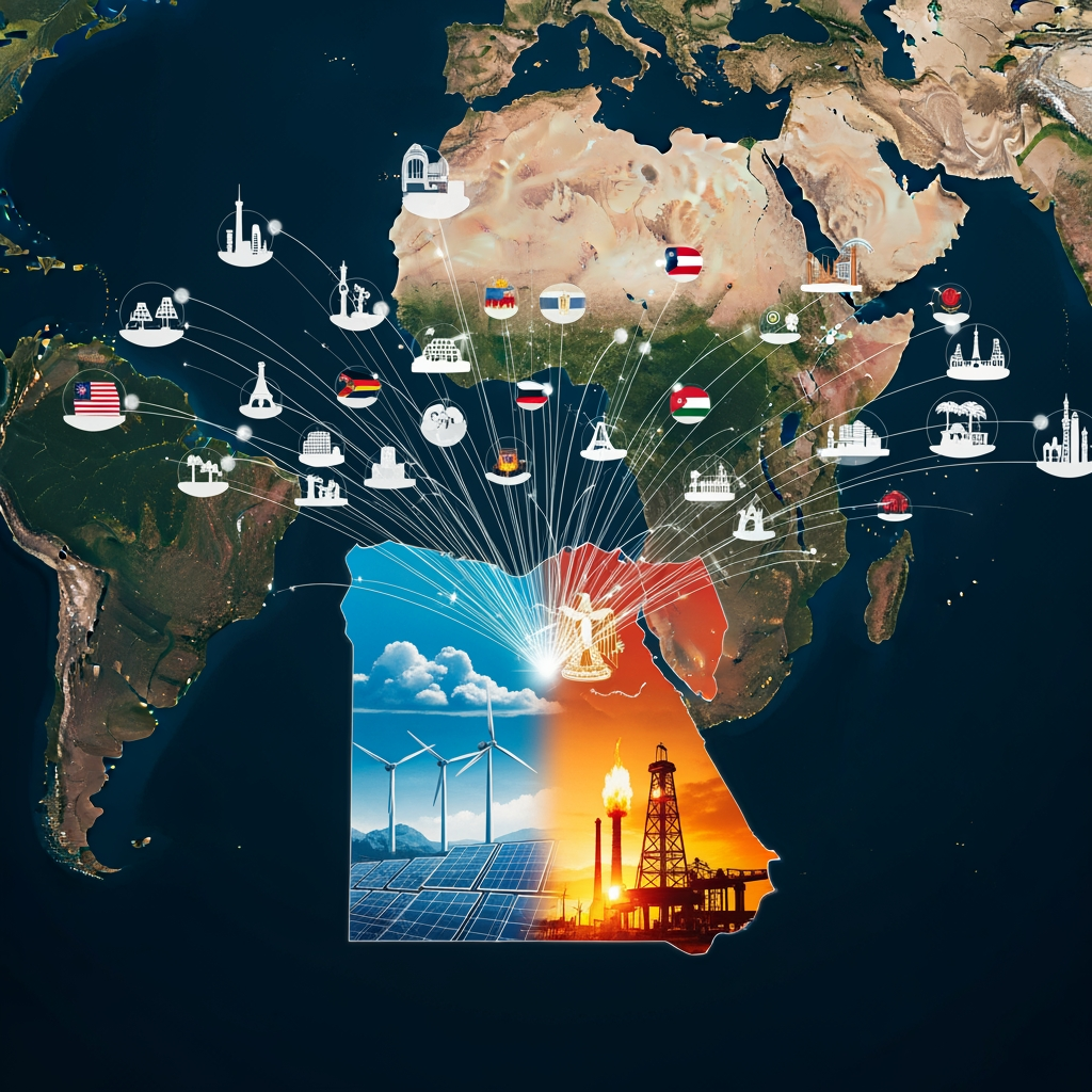 Illustration for: Egypt's Energy Goals and International Projects