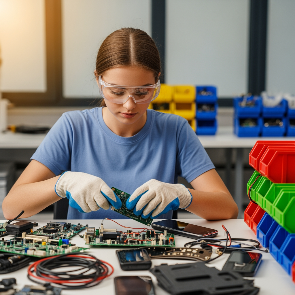 Illustration for: Teen Recycling Hero Tackles Electronic Waste