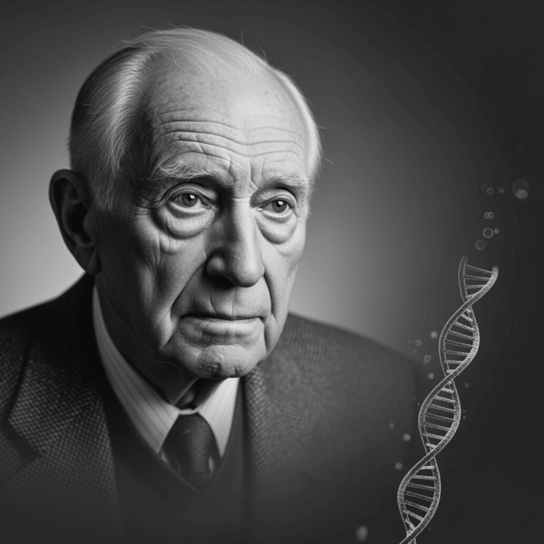 Illustration for: James Watson, DNA Pioneer, Dies at 97