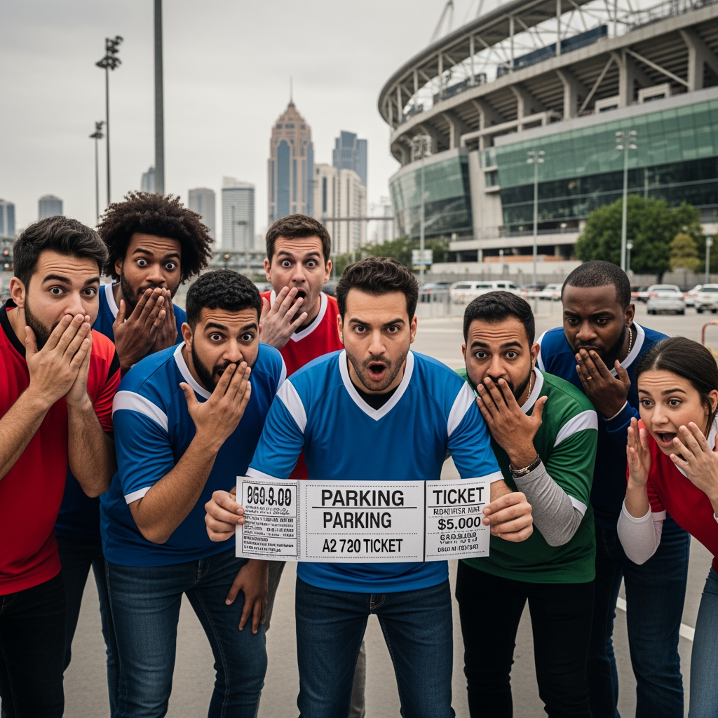 Illustration for: High Parking Fees Surprise US Sports Fans