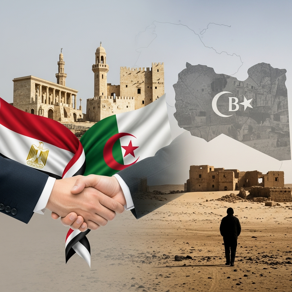 Illustration for: Egypt-Algeria Cooperation and Libyan Crisis Impact
