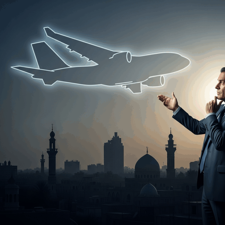 Illustration for: Iraqi Ministry Explains 'Ghost Plane' Phenomenon