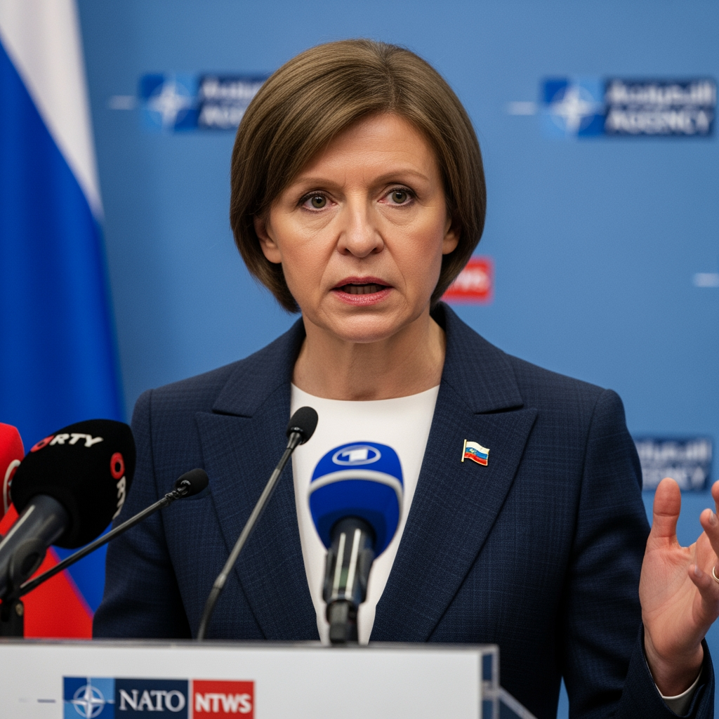 Illustration for: Zakharova Questions NATO's Global Rules