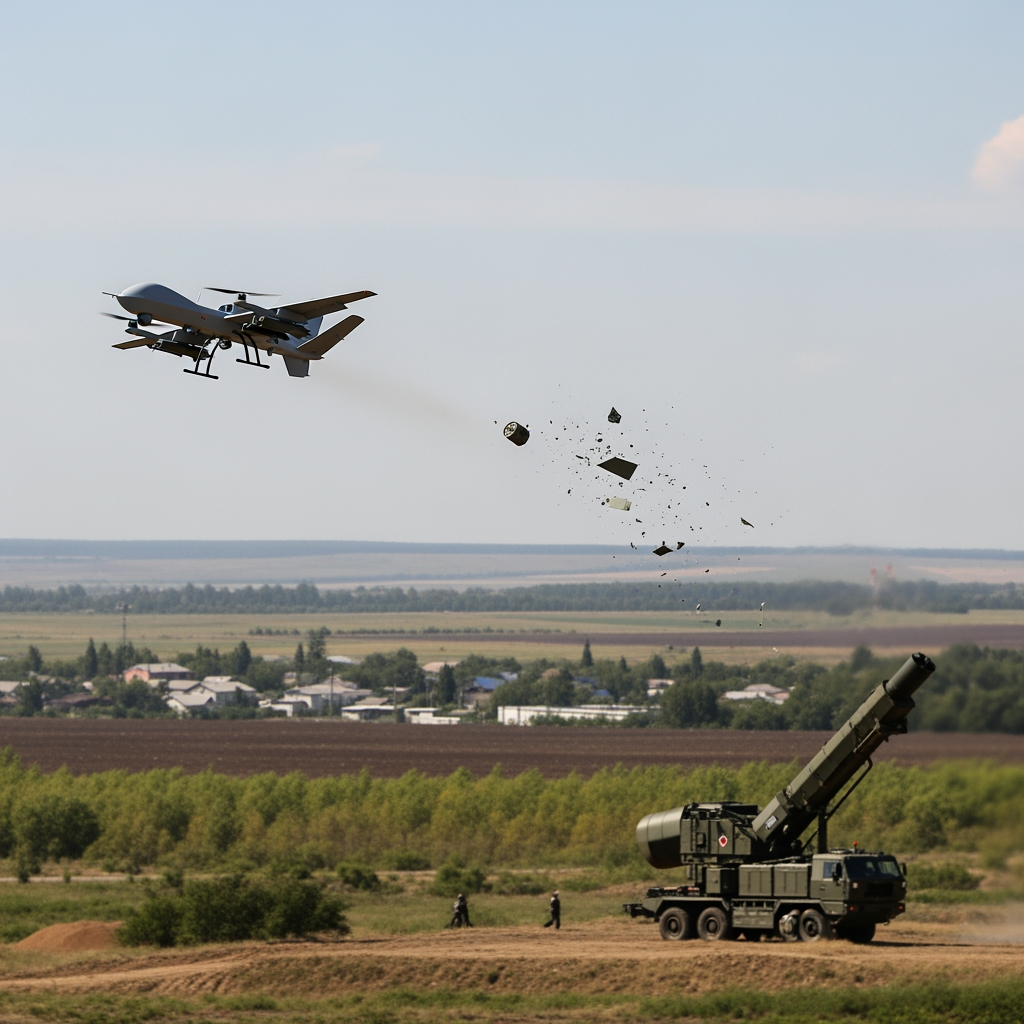 Illustration for: Russian Defense Repels Drone Attack in Volgograd