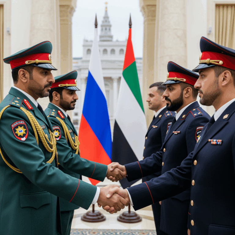 Illustration for: Dubai Police's Official Visit to Russia
