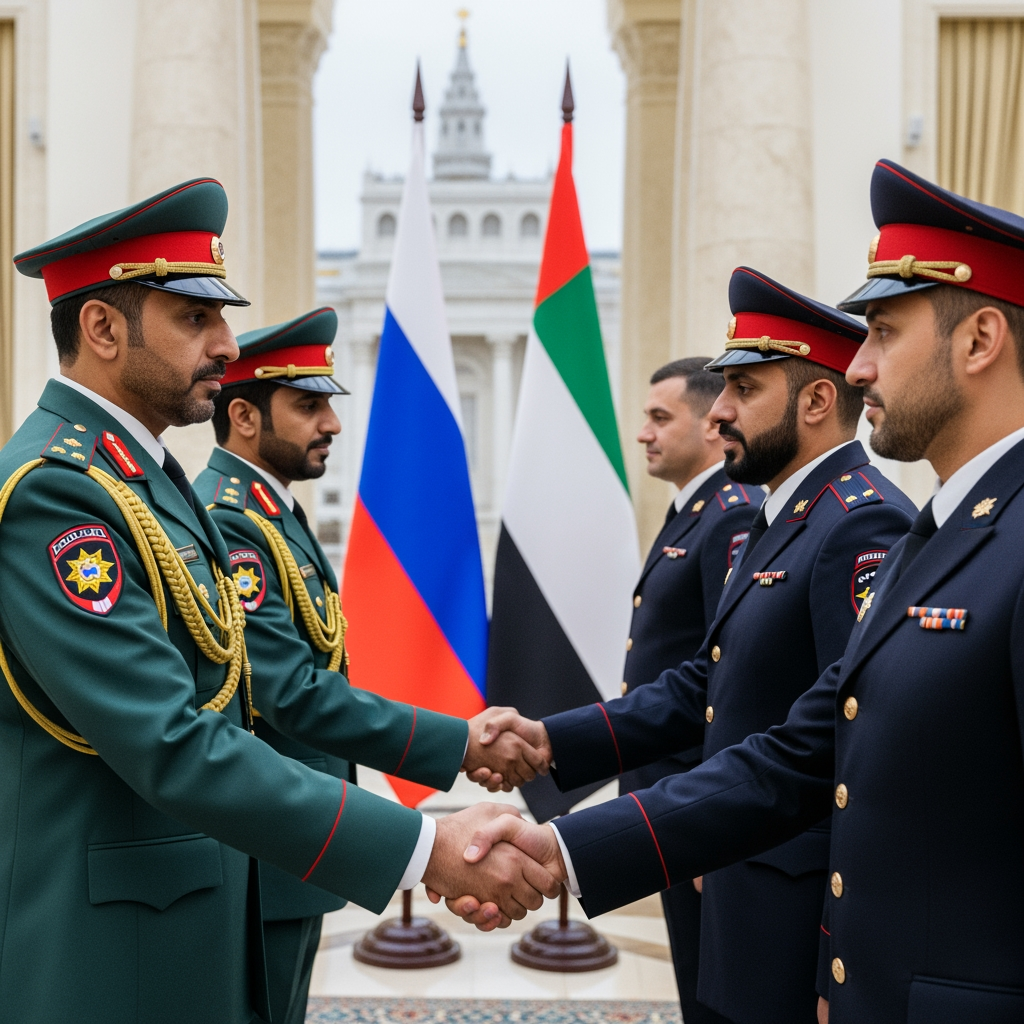 Illustration for: Dubai Police's Official Visit to Russia