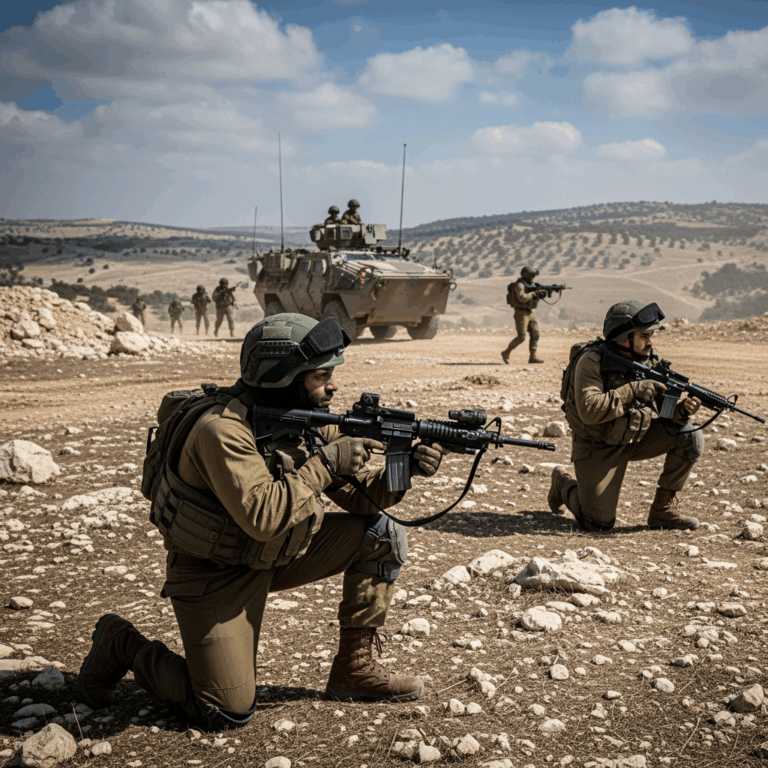 Illustration for: Israeli Military Exercises in West Bank