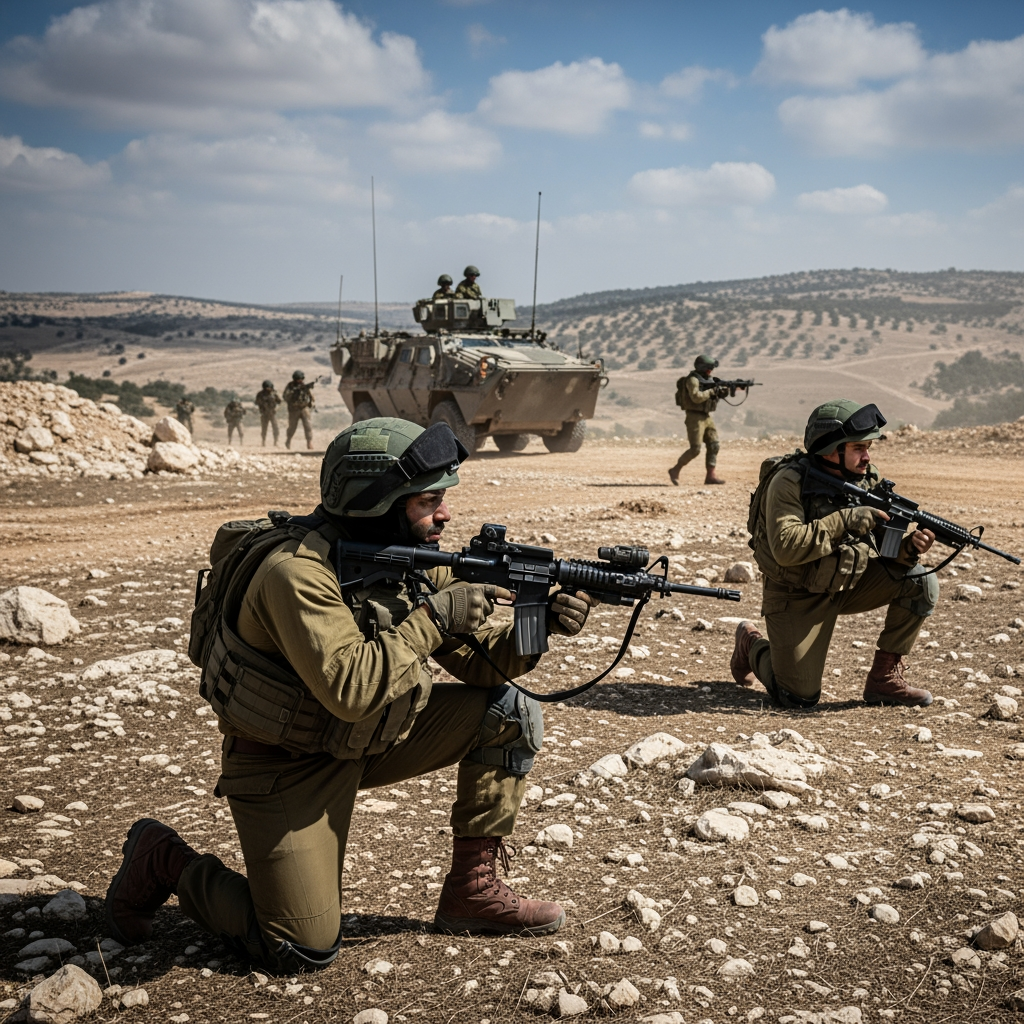 Illustration for: Israeli Military Exercises in West Bank