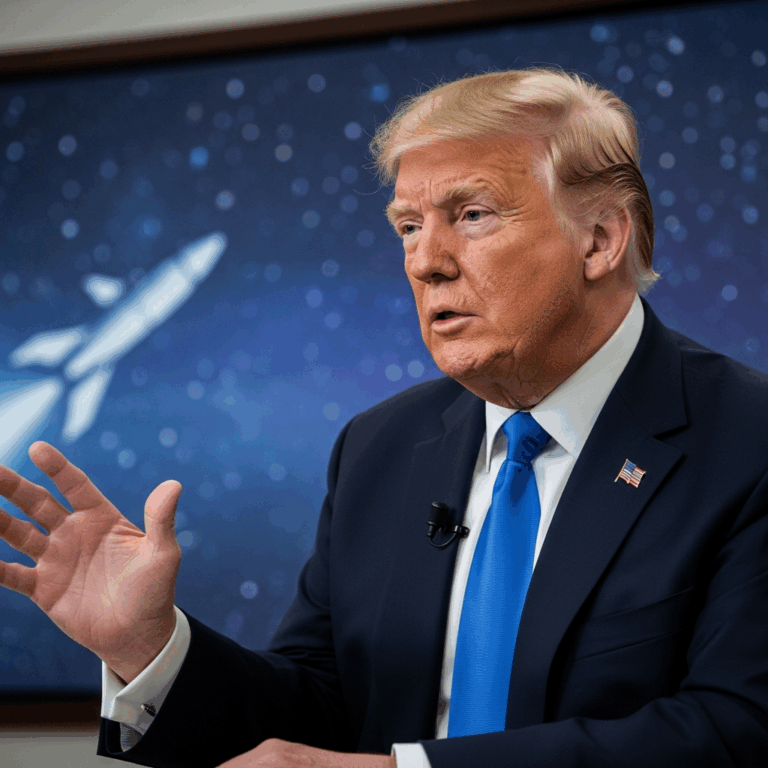 Illustration for: Trump Discusses Space Force Achievements