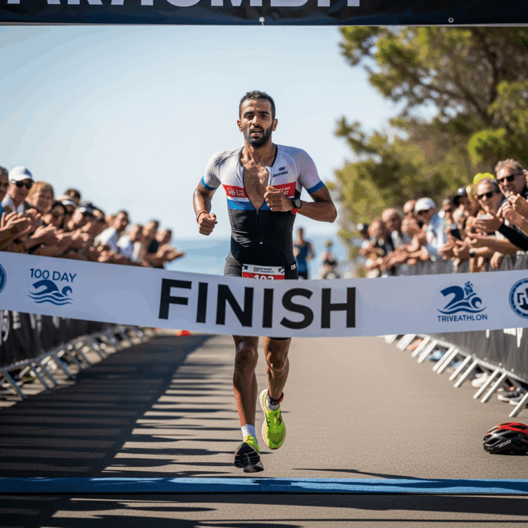 Illustration for: Ghani Souleymane's 100-Day Triathlon Triumph
