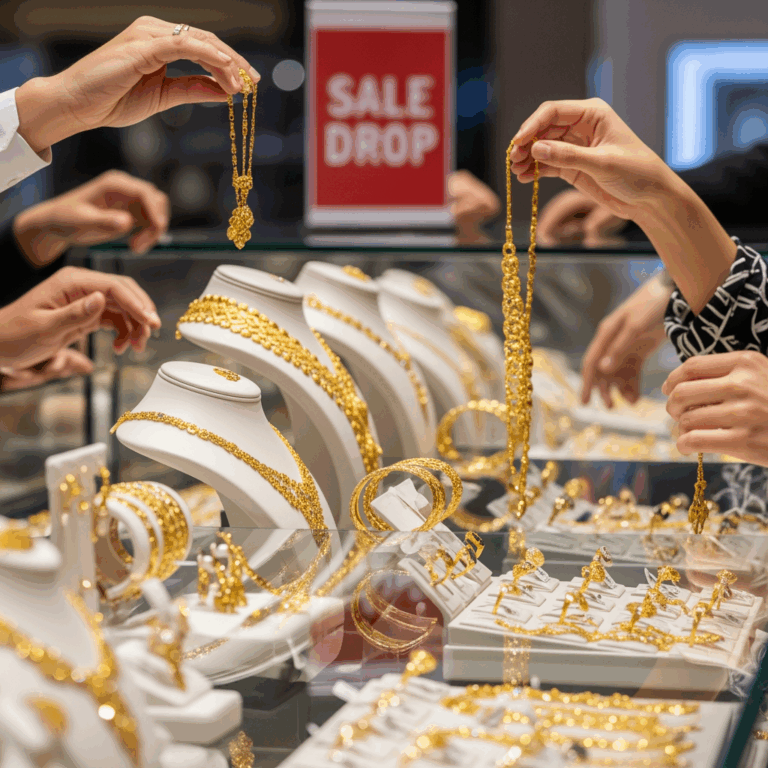 Illustration for: Gold Jewelry Sales Rise in UAE Amid Price Drop