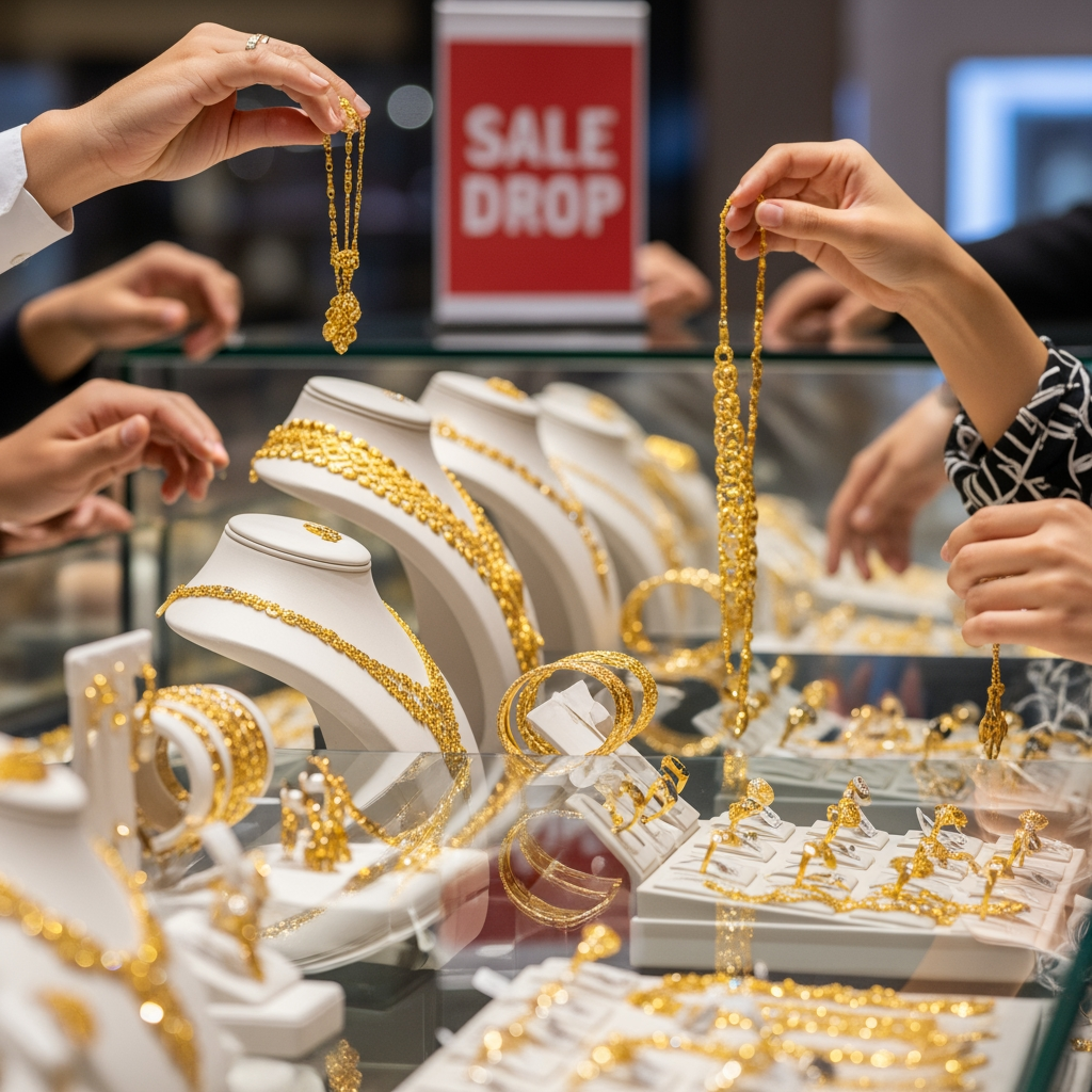 Illustration for: Gold Jewelry Sales Rise in UAE Amid Price Drop