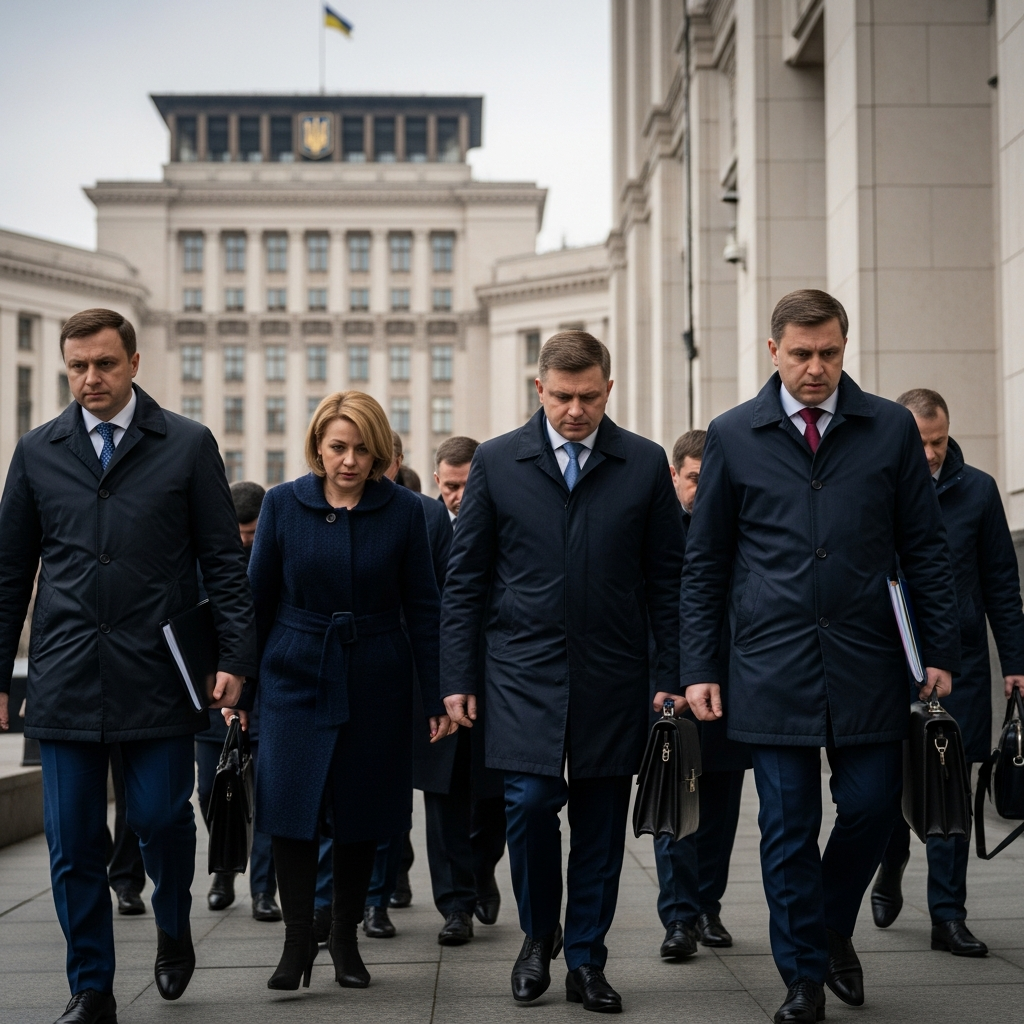 Illustration for: Corruption Scandal Shakes Ukraine: Resignations Follow