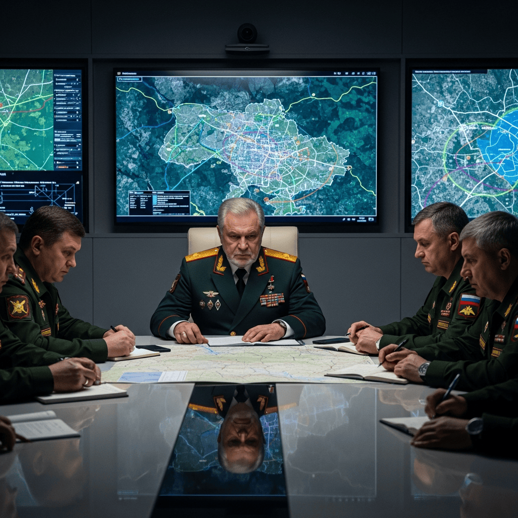 Illustration for: Russian Military Reviews Operations in Ukraine