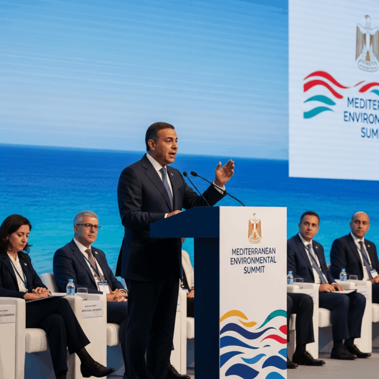 Illustration for: Egypt Leads Mediterranean Environmental Summit