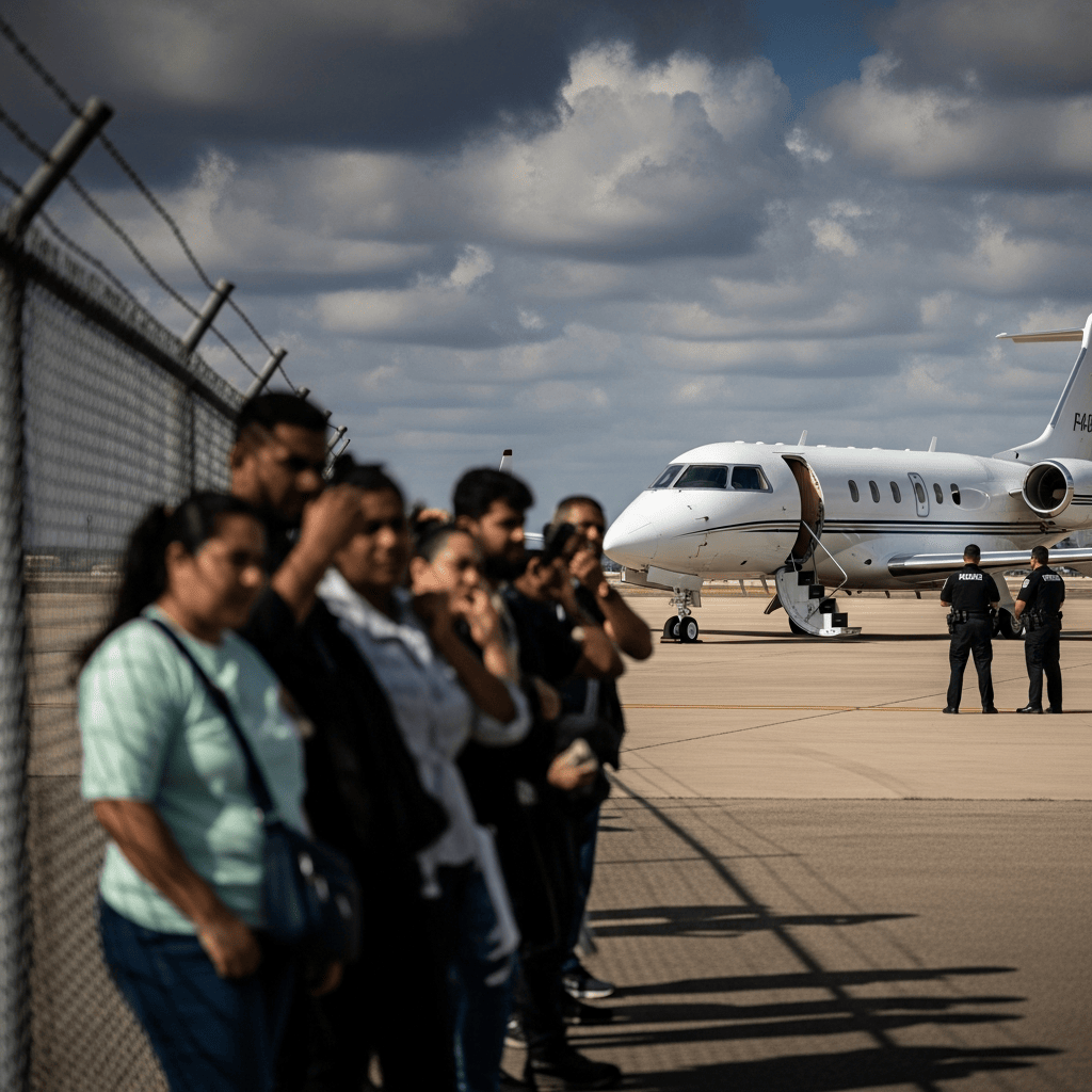 Illustration for: US Buys Aircraft to Aid Immigration Enforcement