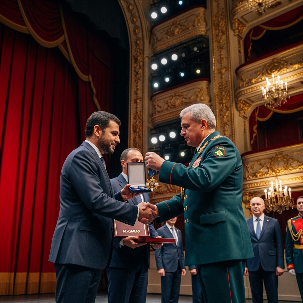 Illustration for: Al-Qawas Awarded Medal of Honor at Bolshoi