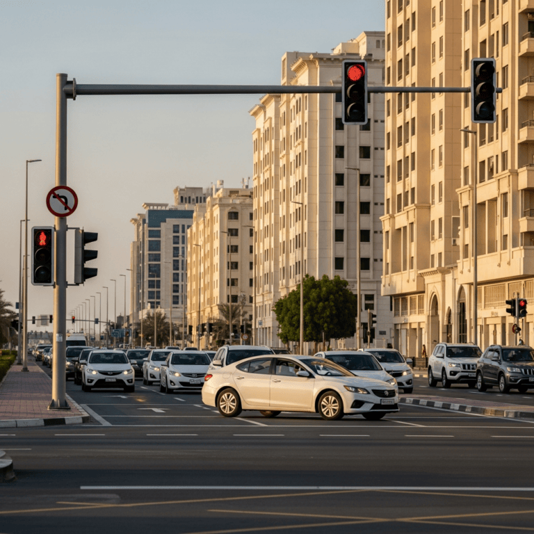 Illustration for: Sharjah: Video Shows Crash After Red Light Violation