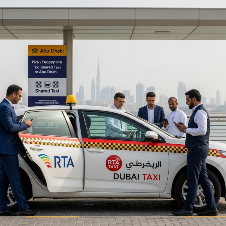 Illustration for: RTA Expands Dubai-Abu Dhabi Taxi-Sharing Service