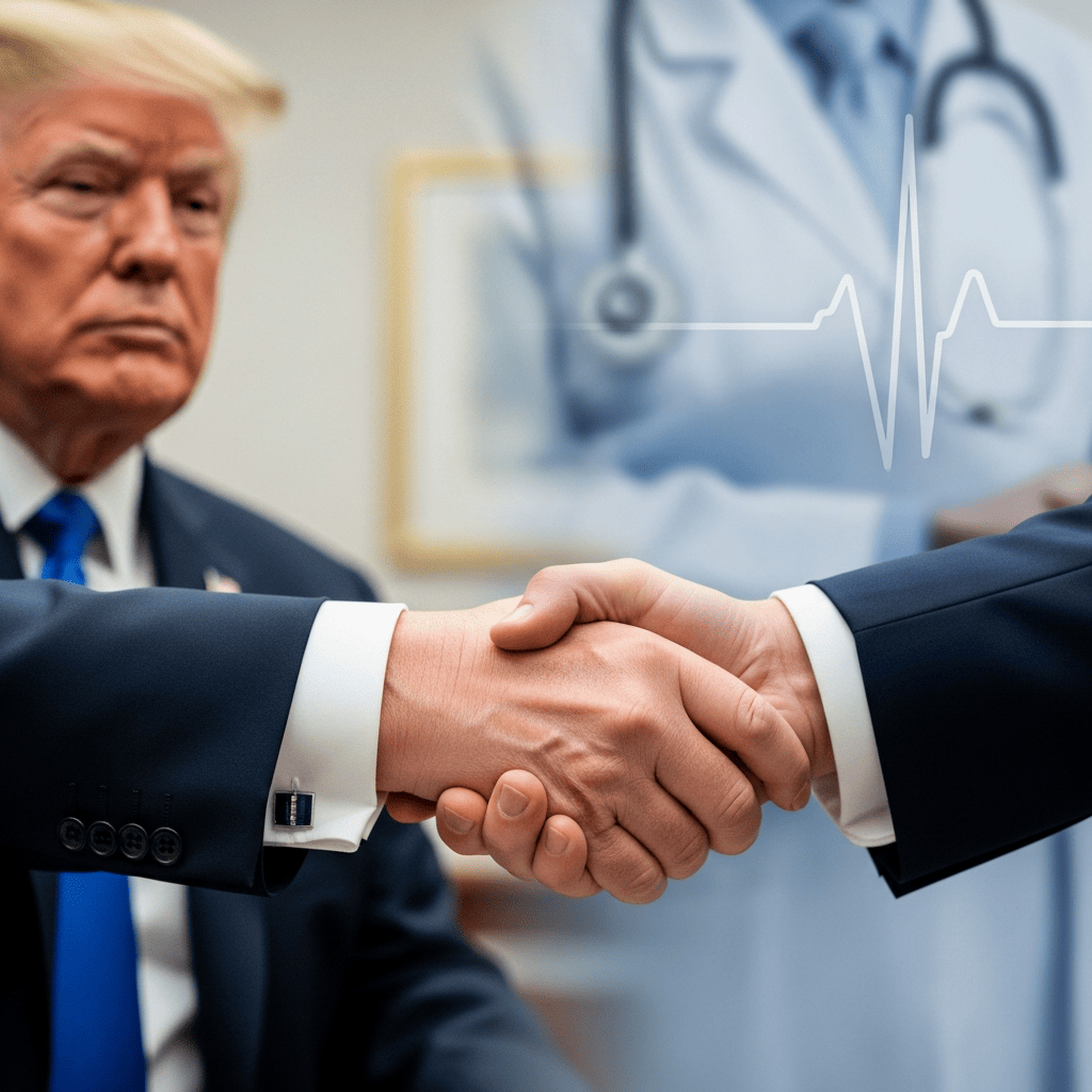 Illustration for: Trump's Health and Handshake Habits Explained