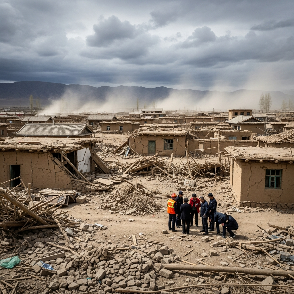 Illustration for: 6.0 Earthquake Strikes China's Xinjiang Region