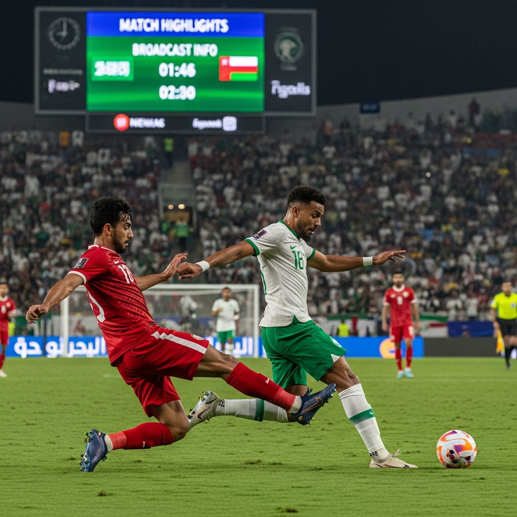 Illustration for: Saudi Arabia vs Oman: Match Highlights and Broadcast Info