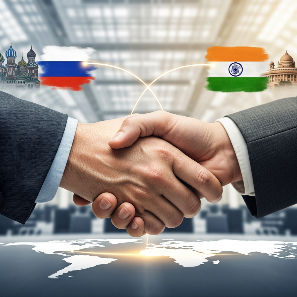 Illustration for: Russia-India Strategic Cooperation Expansion