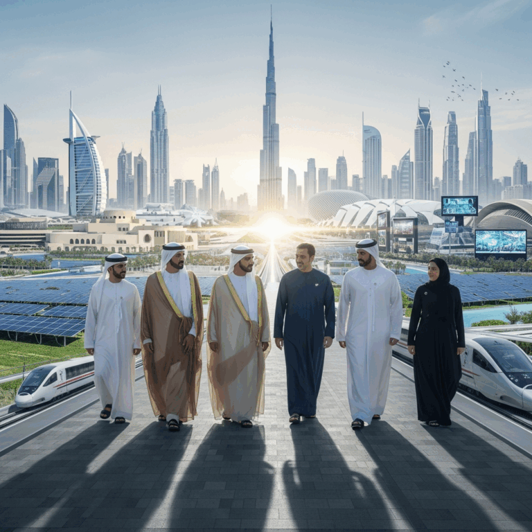 Illustration for: UAE's Leaders Transforming the Nation