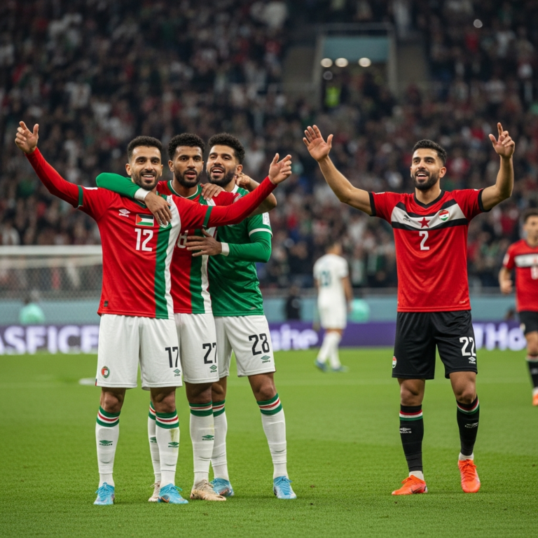 Illustration for: Arab Cup 2025: Palestine and Syria Advance