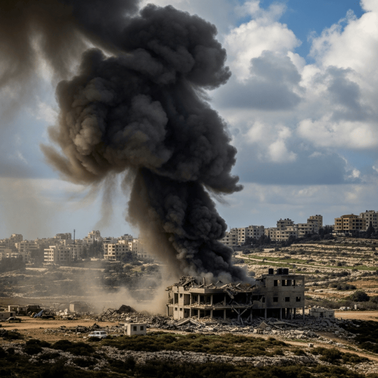 Illustration for: Israel Strikes Hezbollah Sites in Southern Lebanon