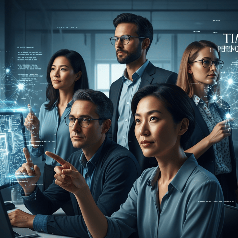 Illustration for: Time's Person of the Year: Architects of AI