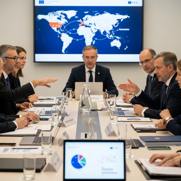 Illustration for: EU Discussions on Geopolitical Risks Continue