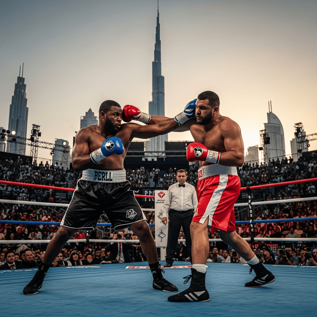 Illustration for: Dubai Hosts Historic Heavyweight Boxing Showdown