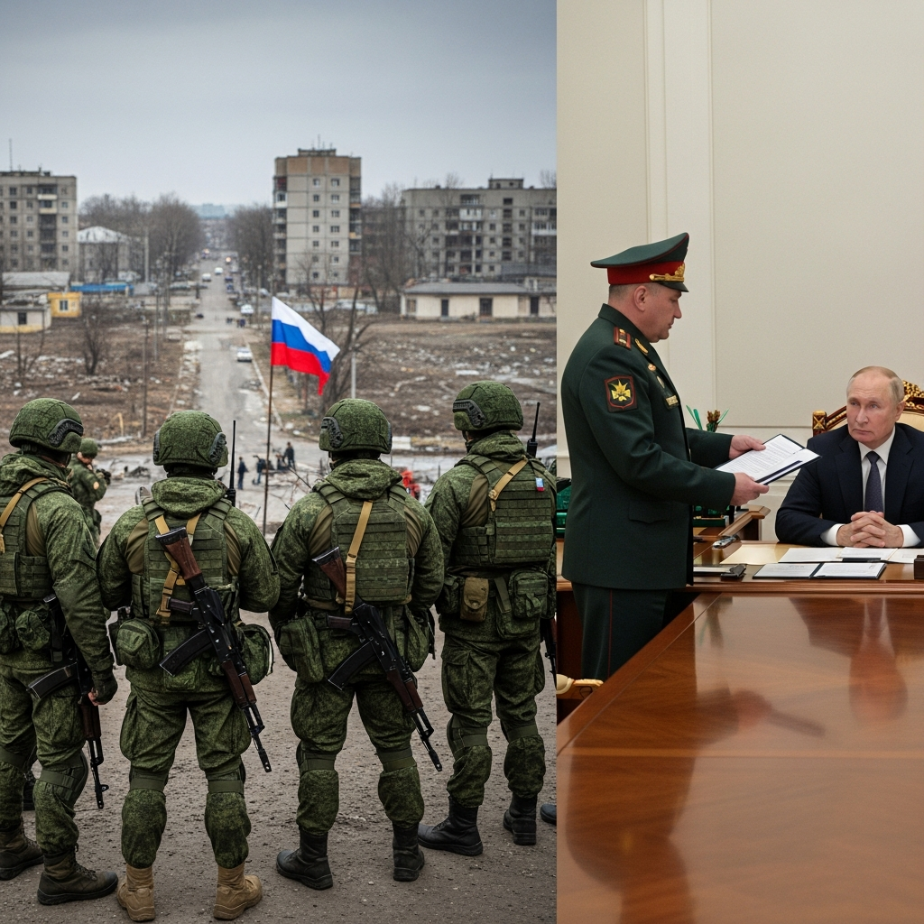 Illustration for: Russian Forces Liberate Volchansk, Putin Receives Reports
