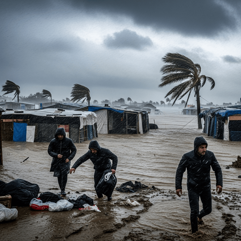 Illustration for: Severe Winter Storm Devastates Gaza Strip