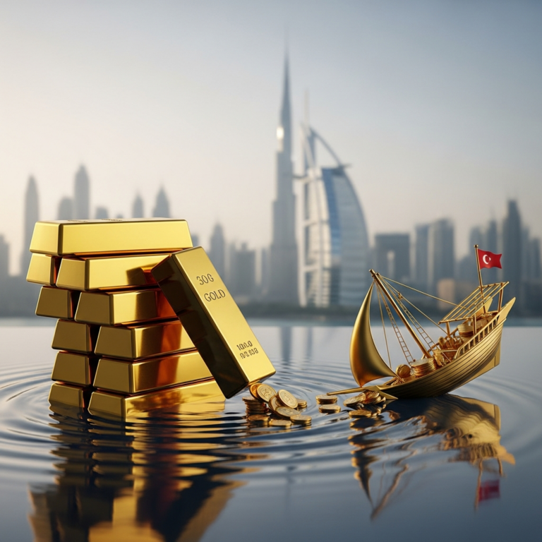 Illustration for: Gold Prices in Dubai Fall Amid Market Caution