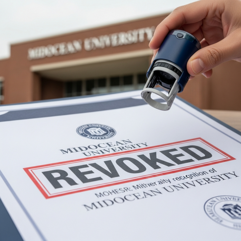Illustration for: MoHESR Revokes Midocean University's Recognition